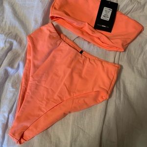 Peach High-Waist Bikini
